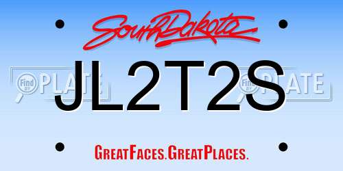 JL2T2S South Dakota License Plate