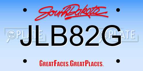 JLB82G South Dakota License Plate