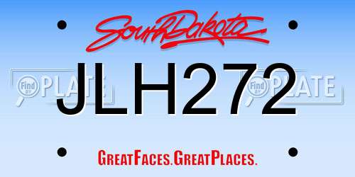 JLH272 South Dakota License Plate