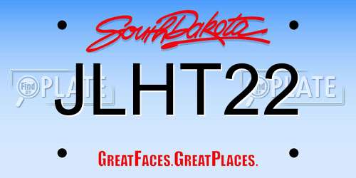 JLHT22 South Dakota License Plate