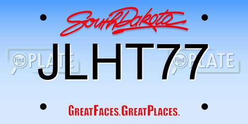 JLHT77 South Dakota License Plate