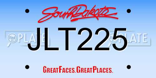 JLT225 South Dakota License Plate