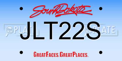 JLT22S South Dakota License Plate