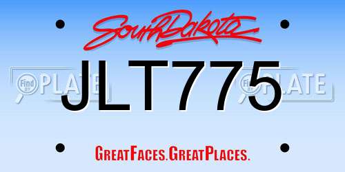 JLT775 South Dakota License Plate
