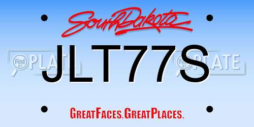 JLT77S South Dakota License Plate