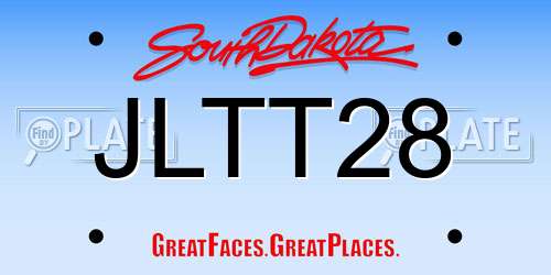 JLTT28 South Dakota License Plate
