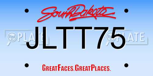 JLTT75 South Dakota License Plate
