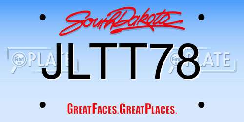 JLTT78 South Dakota License Plate