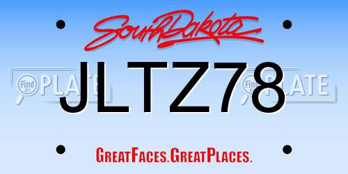 JLTZ78 South Dakota License Plate