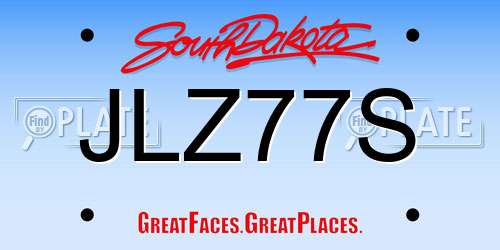 JLZ77S South Dakota License Plate