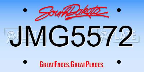 JMG5572 South Dakota License Plate