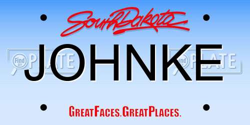 JOHNKE South Dakota License Plate