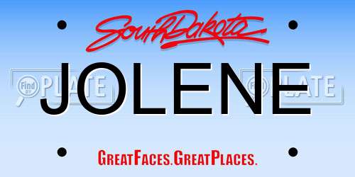 JOLENE South Dakota License Plate