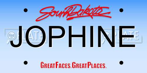 JOPHINE South Dakota License Plate