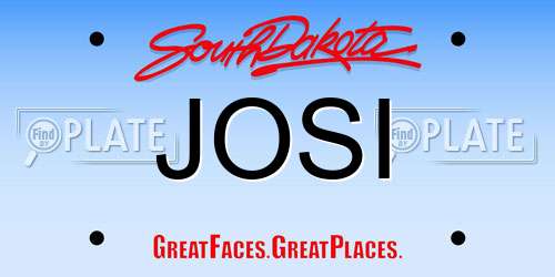 JOSI South Dakota License Plate
