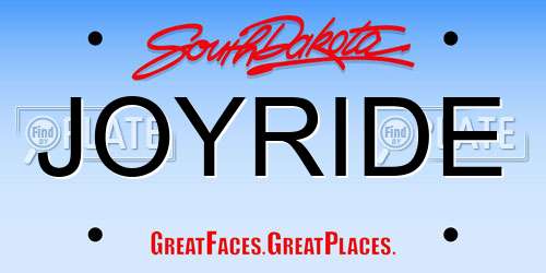 JOYRIDE South Dakota License Plate