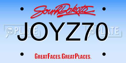 JOYZ70 South Dakota License Plate