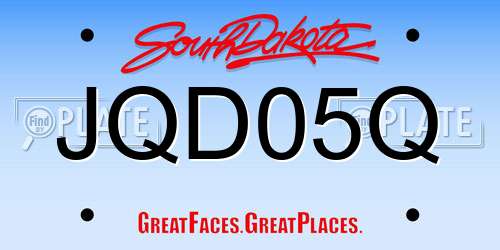 JQD05Q South Dakota License Plate