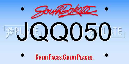 JQQ050 South Dakota License Plate
