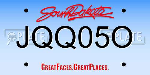 JQQ05O South Dakota License Plate