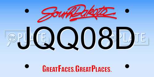 JQQ08D South Dakota License Plate