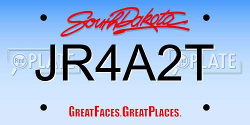 JR4A2T South Dakota License Plate