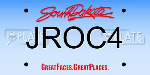 JROC4 South Dakota License Plate