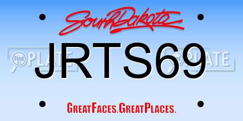 JRTS69 South Dakota License Plate