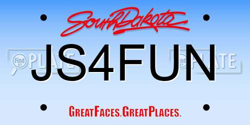 JS4FUN South Dakota License Plate