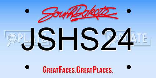 JSHS24 South Dakota License Plate