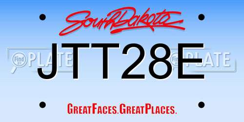 JTT28E South Dakota License Plate