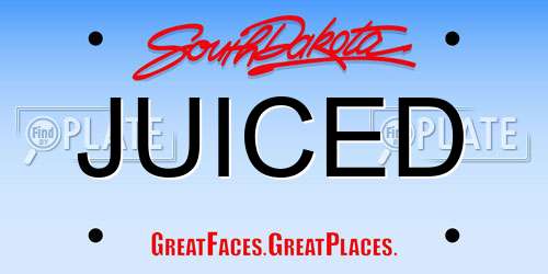 JUICED South Dakota License Plate