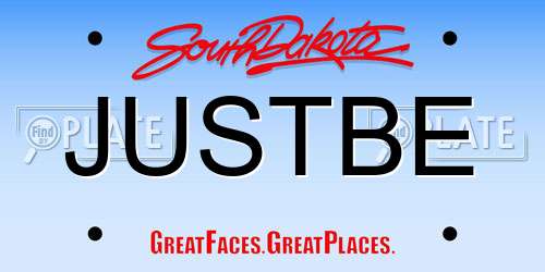 JUSTBE South Dakota License Plate