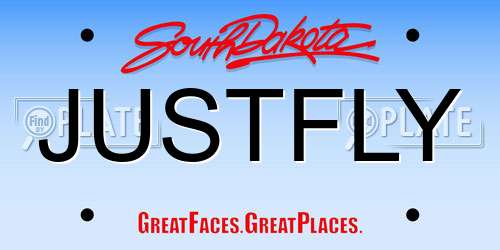 JUSTFLY South Dakota License Plate