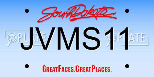 JVMS11 South Dakota License Plate