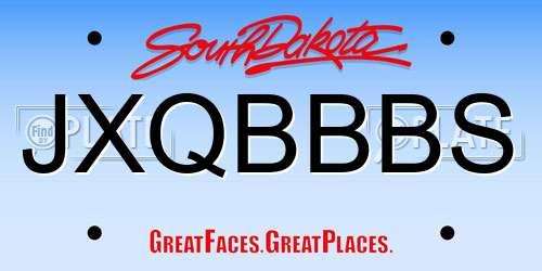 JXQBBBS South Dakota License Plate