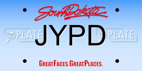 JYPD South Dakota License Plate