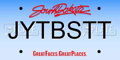 JYTBSTT South Dakota License Plate