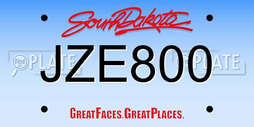 JZE800 South Dakota License Plate
