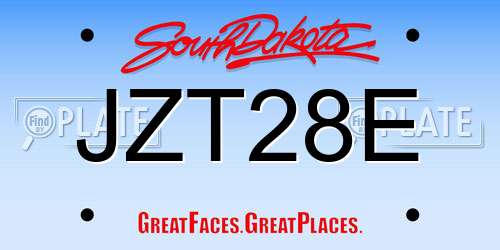 JZT28E South Dakota License Plate