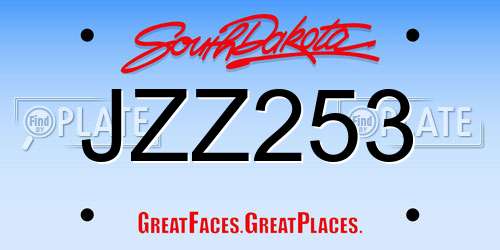JZZ253 South Dakota License Plate