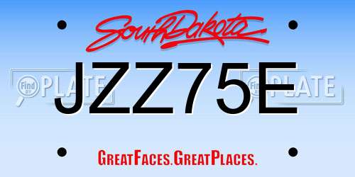 JZZ75E South Dakota License Plate