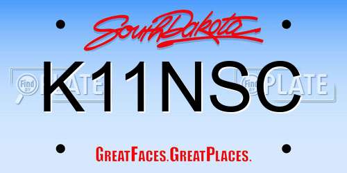 K11NSC South Dakota License Plate