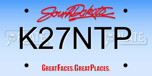 K27NTP South Dakota License Plate