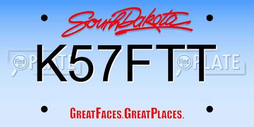 K57FTT South Dakota License Plate