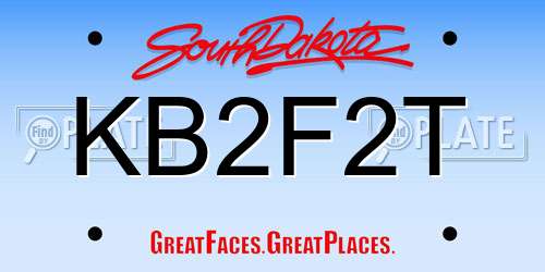 KB2F2T South Dakota License Plate