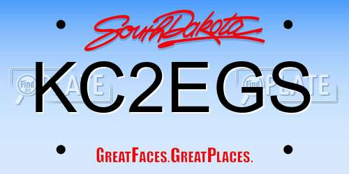 KC2EGS South Dakota License Plate
