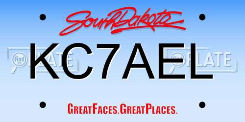 KC7AEL South Dakota License Plate