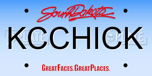 KCCHICK South Dakota License Plate