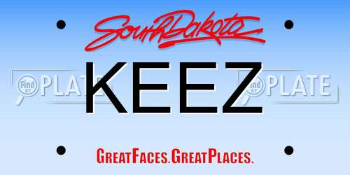 KEEZ South Dakota License Plate